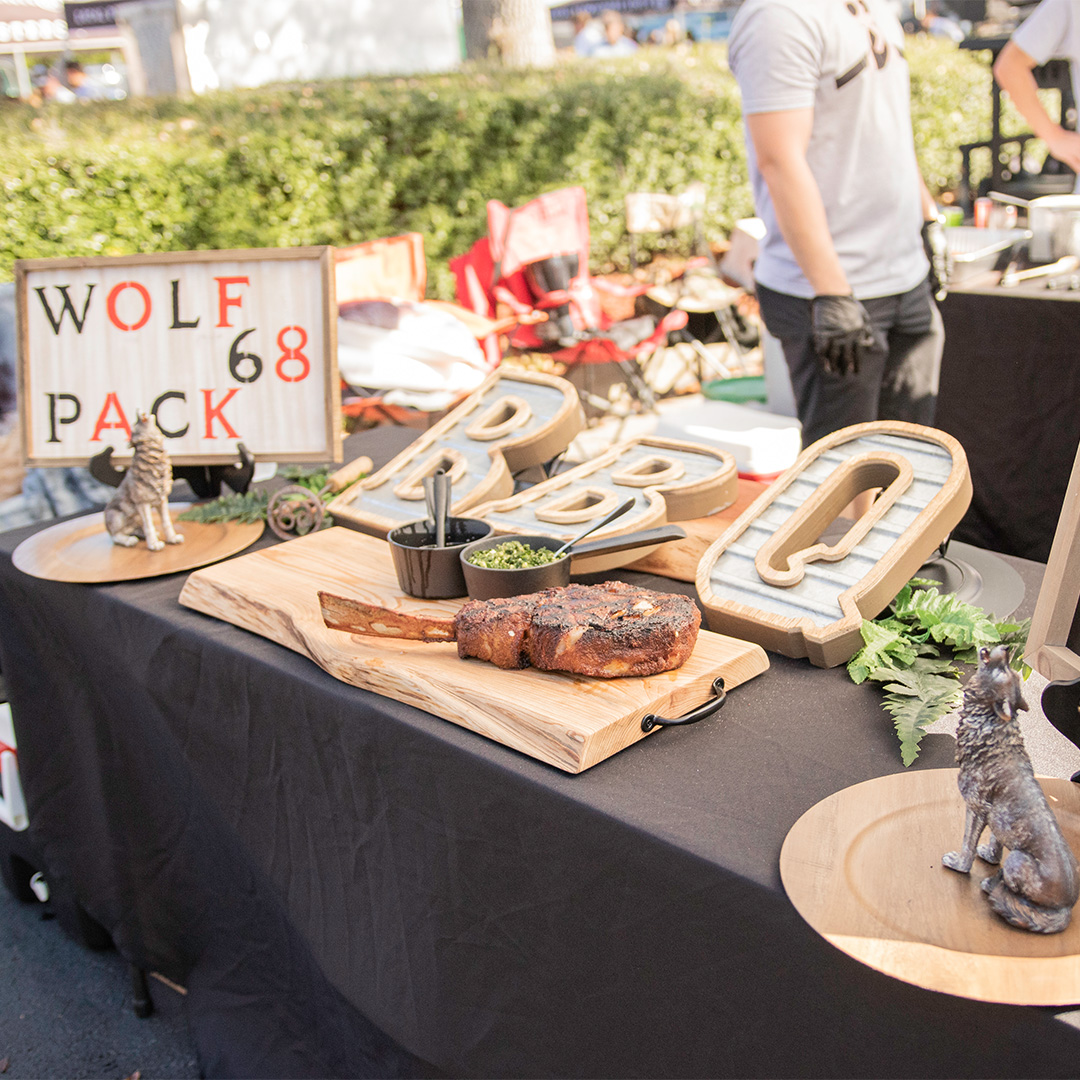 Wolf Pack BBQ's setup at the Spirit of 68 Cookoff 